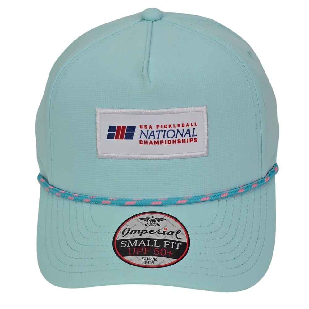 Imperial USA Pickleball National Championships Rope Hat Small Fit Blue UPF 50+